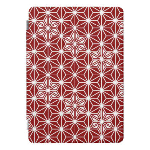 Japanese Asanoha pattern - dark red iPad Mini Cove Pro Cover