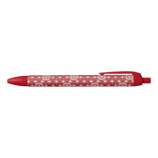 Japanese Asanoha pattern - dark red Pen (Top)