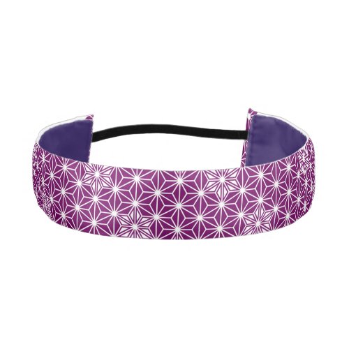 Japanese Asanoha pattern _ eggplant purple Athletic Headband