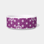 Japanese Asanoha pattern - eggplant purple Bowl<br><div class="desc">The traditional Japanese Asanoha,  or star pattern in dark eggplant purple / aubergine outlined in white</div>