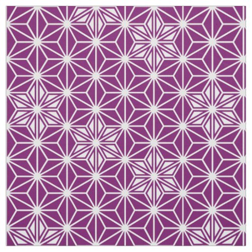 Japanese Asanoha pattern _ eggplant purple Fabric