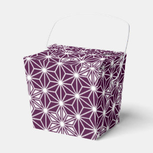 Japanese Asanoha pattern - eggplant purple Favor Boxes