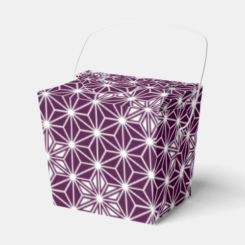 Japanese Asanoha pattern _ eggplant purple Favor Boxes