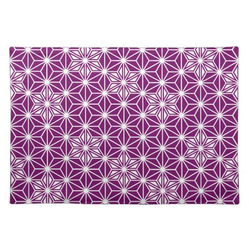 Japanese Asanoha pattern _ eggplant purple Placemat