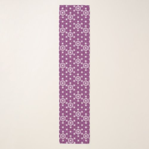 Japanese Asanoha pattern _ eggplant purple Scarf