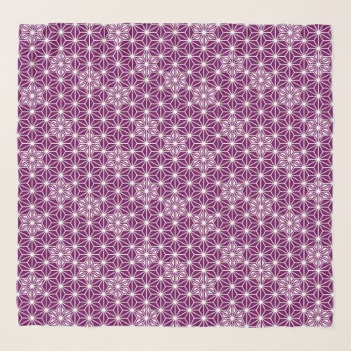 Japanese Asanoha pattern _ eggplant purple Scarf