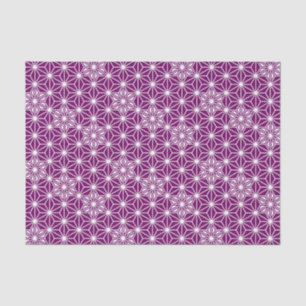 Japanese Asanoha pattern - eggplant purple Tissue Paper