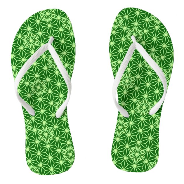 emerald green flip flops
