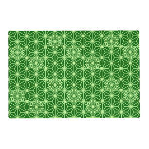 Japanese Asanoha Pattern, Emerald and Lime Green Placemat