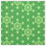 Japanese Asanoha pattern - emerald green Fabric