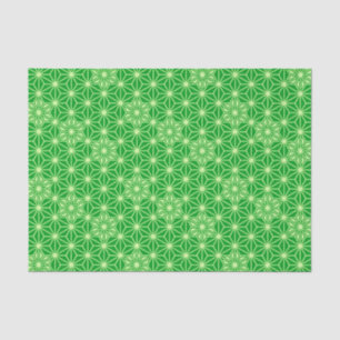 Japanese Asanoha pattern - emerald green Tissue Paper