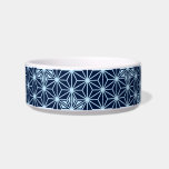 Japanese Asanoha pattern - indigo blue Bowl<br><div class="desc">The traditional Japanese Asanoha,  or star pattern in dark indigo blue outlined in pale blue</div>
