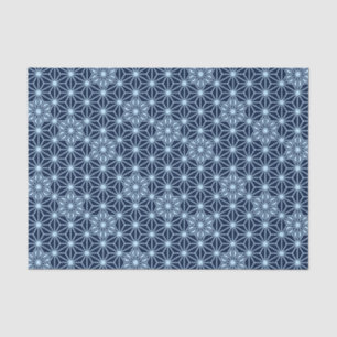 Japanese Asanoha pattern - Indigo Blue Tissue Paper
