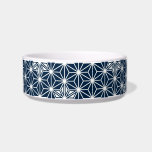 Japanese Asanoha pattern - indigo blue & white Bowl<br><div class="desc">The traditional Japanese Asanoha,  or star pattern in dark navy or indigo blue outlined in white</div>