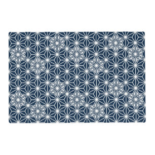 Japanese Asanoha pattern - indigo blue & white Placemat
