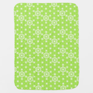 Japanese Asanoha pattern - light lime green Baby Blanket