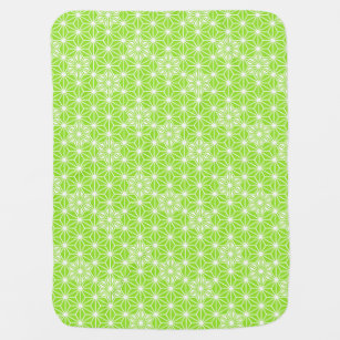 Japanese Asanoha pattern - light lime green Baby Blanket