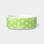 Japanese Asanoha pattern - light lime green Bowl<br><div class="desc">The traditional Japanese Asanoha,  or star pattern in lime green outlined in white</div>