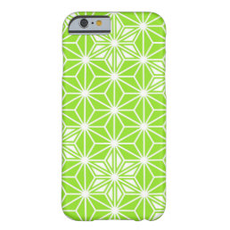 Japanese Asanoha pattern - light lime green Barely There iPhone 6 Case