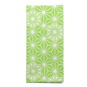 Japanese Asanoha pattern - light lime green Napkin