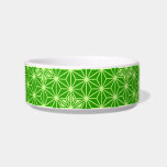 Japanese Asanoha pattern - lime green Bowl<br><div class="desc">The traditional Japanese Asanoha,  or star pattern in lime green outlined in pale green</div>