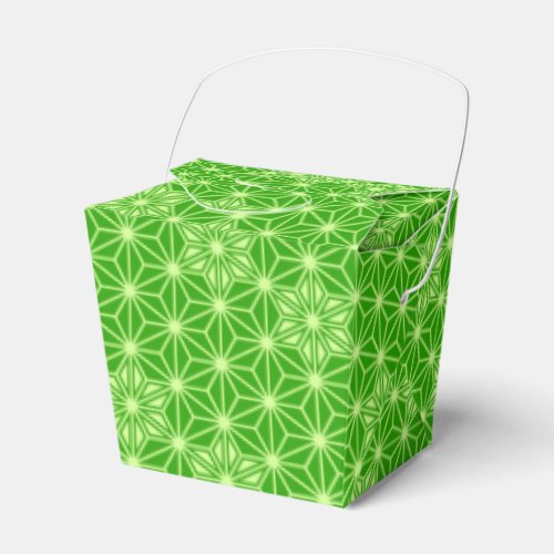Japanese Asanoha pattern _ lime green Favor Boxes