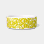 Japanese Asanoha pattern - mustard gold and white Bowl<br><div class="desc">The traditional Japanese Asanoha,  or star pattern in mustard gold outlined in white</div>