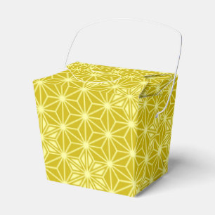 Japanese Asanoha pattern - mustard gold Favor Boxes
