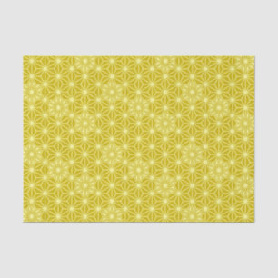 Japanese Asanoha pattern - mustard gold Tissue Paper