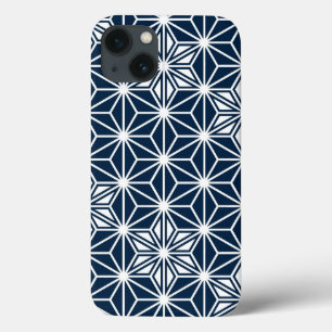 Japanese Asanoha pattern - navy blue iPhone 13 Case