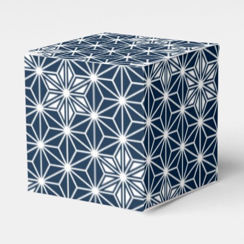 Japanese Asanoha pattern _ navy blue Favor Boxes