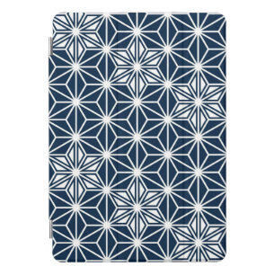 Japanese Asanoha pattern - navy blue iPad Pro Cover