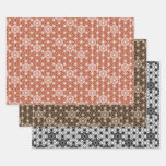 Japanese Asanoha pattern, Neutrals Wrapping Paper Sheets