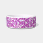 Japanese Asanoha pattern - orchid Bowl<br><div class="desc">The traditional Japanese Asanoha,  or star pattern in orchid / violet outlined in white</div>