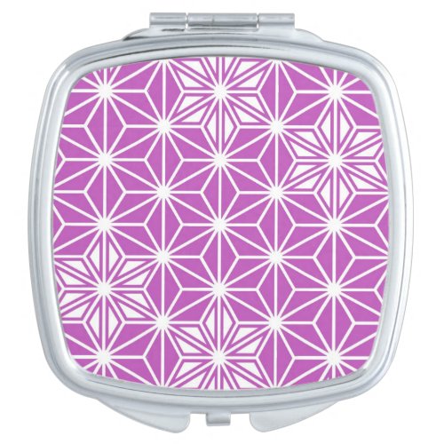 Japanese Asanoha pattern _ orchid Compact Mirror