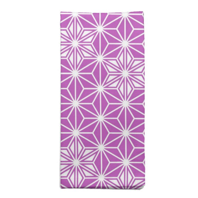Japanese Asanoha pattern - orchid Napkin (Folded)