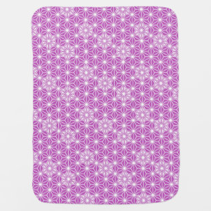 Japanese Asanoha pattern - orchid Swaddle Blanket