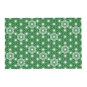 Japanese Asanoha pattern - pine green Placemat