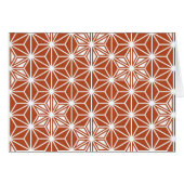 Japanese Asanoha pattern - terracotta (Front Horizontal)