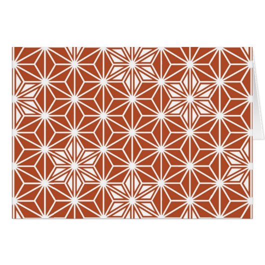 Japanese Asanoha pattern - terracotta (Front Horizontal)