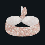 Japanese Asanoha pattern - terracotta Elastic Hair Tie<br><div class="desc">The traditional Japanese Asanoha,  or star pattern in terracotta outlined in white</div>