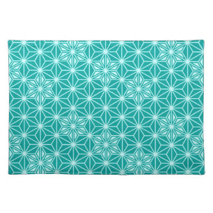 Japanese Asanoha pattern - turquoise Placemat