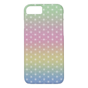 Japanese Asanoha Traditional Print Pastel Rainbow iPhone 8/7 Case