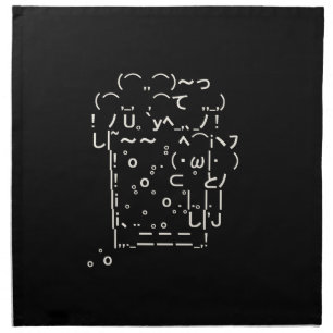 Japanese ASCII Art「beer」 Napkin