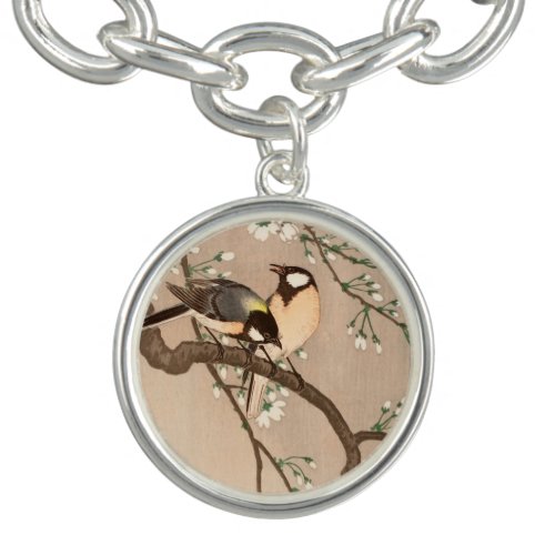 Japanese Asian Bird Chickadee Songbird Bracelet