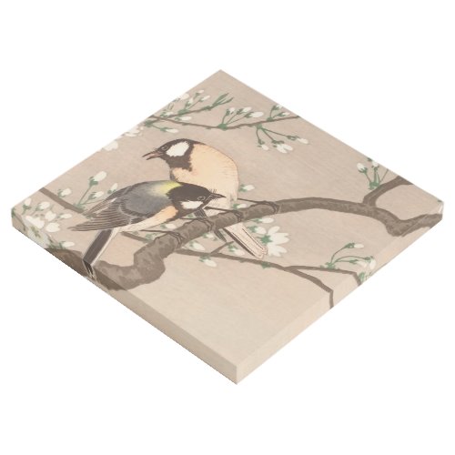 Japanese Asian Bird Chickadee Songbird Gallery Wrap