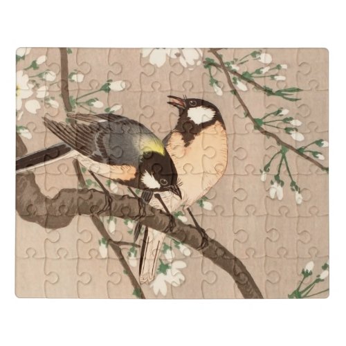 Japanese Asian Bird Chickadee Songbird Jigsaw Puzzle