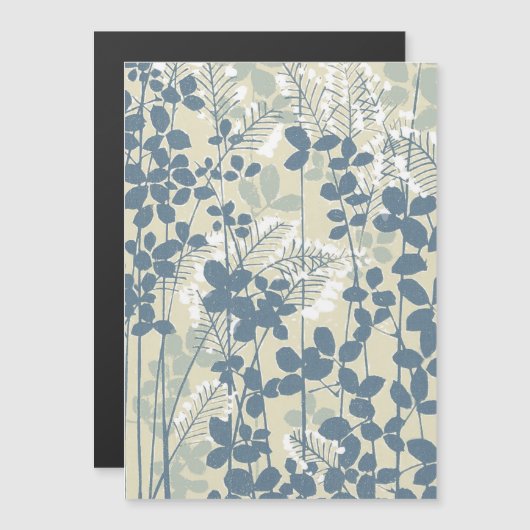 Japanese Asian Blue Leaf Flower (Front/Back)