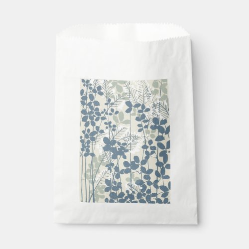 Japanese Asian Blue Leaf Flower Favor Bag