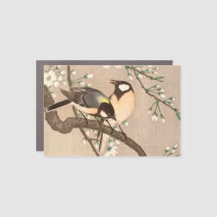 Japanese Asian Koson Bird Chickadee Songbird Car Magnet